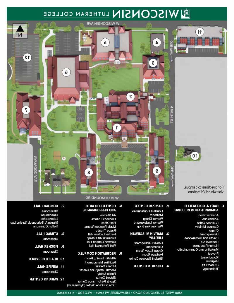 Map of WLC's campus